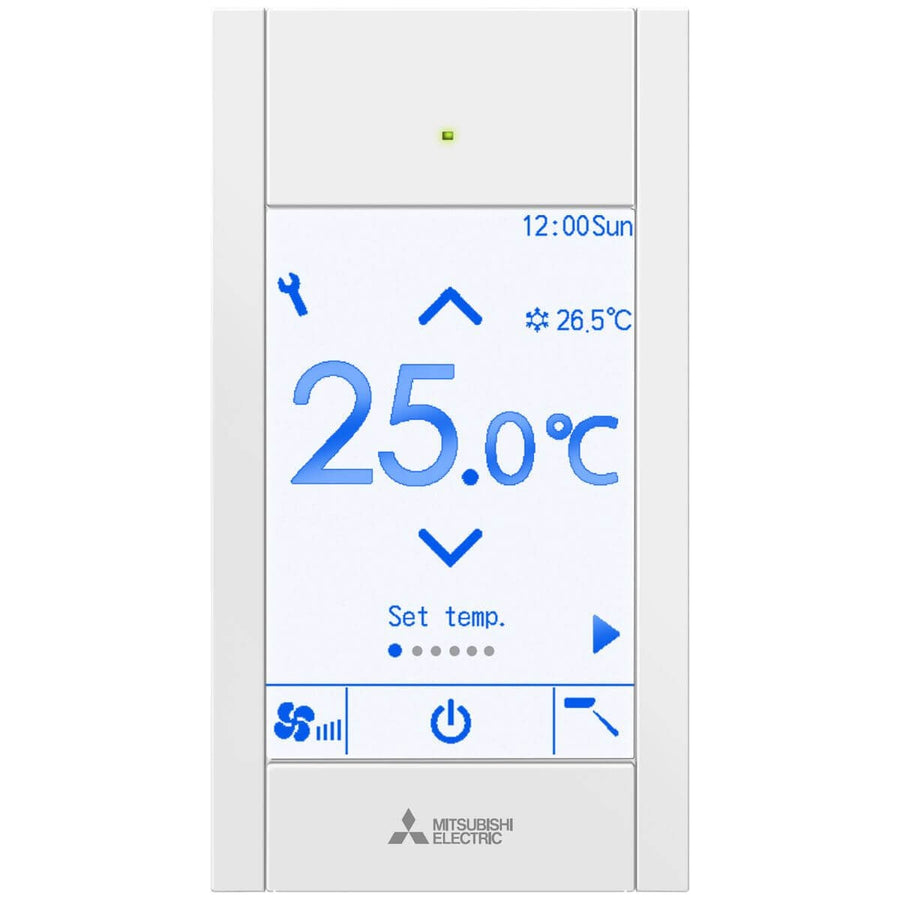 Mitsubishi Electric Touch Remote Controller - White, Full Colour LCD Touch Display - PAR-CT01MAA-S