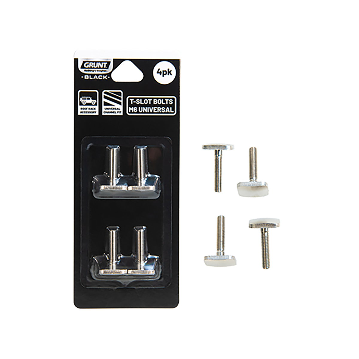 Grunt Roof Rack T Slot Bolts Universal 4 Pack - M6 Thread - Stainless Steel - 78mm x 230mm x 190mm - SuperSaverAU - view 2