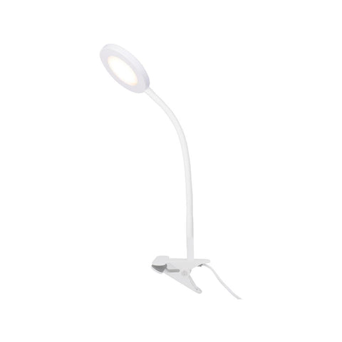 Verve Design White Dalton Clamp Lamp - 6W LED - 530 Lumens - 6500K - White - SuperSaverAU - view 1