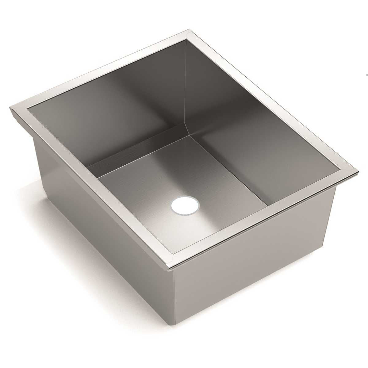Artinox Layer SBR 104 workstation sink with large strainer, drop-in bowl and timber board - SBR104PK
