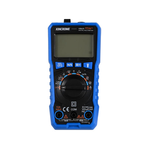 Kincrome Digital Multimeter Auto/Manual Ranging 600V AC/DC True RMS K8610