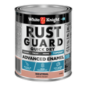White Knight Rust Guard 500ml Advanced Enamel Paint - Neutral Satin - Quick Dry - 0.5L - SuperSaverAU - view 1