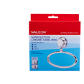 Naleon Chrome Super Suction Towel Ring - 1 Towel - 180mm x 160mm x 40mm - SuperSaverAU - view 2