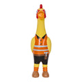 Happy Tails Tradie Chicken Latex Dog Toy - 80mm x 285mm - Durable Squeaker - SuperSaverAU - view 1