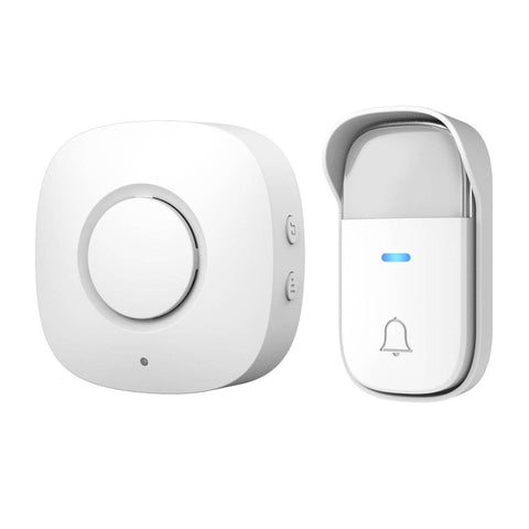 Arlec Plug in Door Chime - 150m Wireless Kinetic Push Button - White - Weatherproof - SuperSaverAU - view 1
