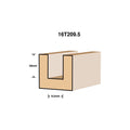 Ultra 6.4 x 9.5mm Straight Router Bit - Tungsten Carbide Tipped, 1/4" Shaft
