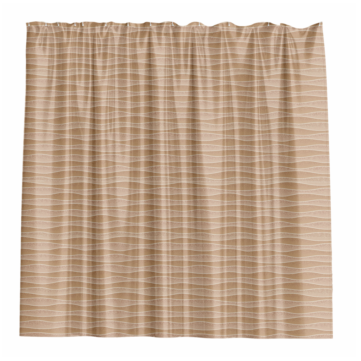 Barelli Polyester Shower Curtain - Textured Waves Natural - 180x180cm - Water-Repellent - SuperSaverAU - view 1