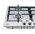 Trinity 60cm 4 Burner Gas Cooktop - Stainless Steel - Flame Failure Device - Cast Iron Trivets - TRG604SS