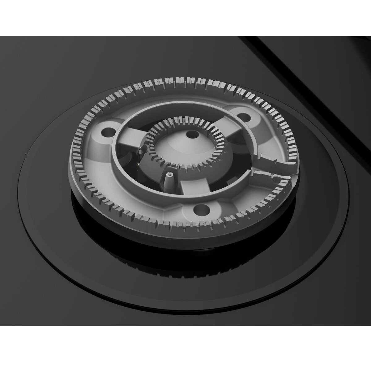 Westinghouse 90cm 5 Burner Gas Cooktop - Black Ceramic Glass, 19MJ/h Wok Burner, Dual Valve Control - WHG959BD