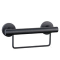 Evekare 300mm Black Towel Rail with Grab Rail - Stainless Steel - 250kg Capacity - SuperSaverAU - view 1