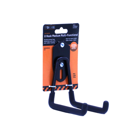 Storease Medium Wall Storage System U Hook - 20kg Capacity - Black - SuperSaverAU - view 1