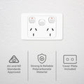 Deta Double Power Point - 250V - Polycarbonate - Extra Switch - SuperSaverAU - view 2