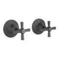 Mondella Cadenza Matte Black 1/2 Turn Wall Top Assembly, Brass, Hot Water Suitable