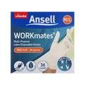 Vileda Ansell Workmates Latex Disposable Gloves 36pk Medium Large - Powder-Free - Comfortable Fit - Hygienic Hand Protection - SuperSaverAU - view 2
