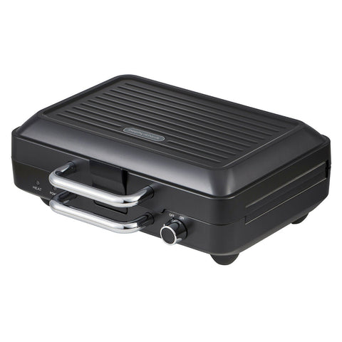 Morphy Richards MultiPress Titanium - 4 Interchangeable Plates, Jaffle, Waffle, Grill & Pie Maker - MREMP4TNM