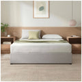Zinus Double Gas Lift Bed Base - Light Grey Upholstered Finish, Hidden Under-Bed Storage - AU-FPPPL1ZC-11D