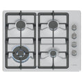 Bosch 60cm Series 2 Stainless Steel Gas Cooktop - Wok Burner, Flame Failure Protection - PBH6B5K90A