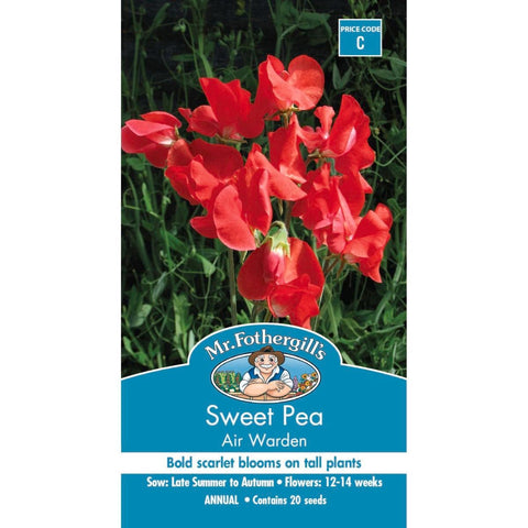 Mr Fothergill Sweet Pea Air Warden Seeds - 12-14 Weeks - Bold Blooms - SuperSaverAU - view 1