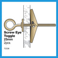 Everhang Screw Eye Toggle - 25mm - Steel - Plasterboard Fixing - SuperSaverAU - view 4