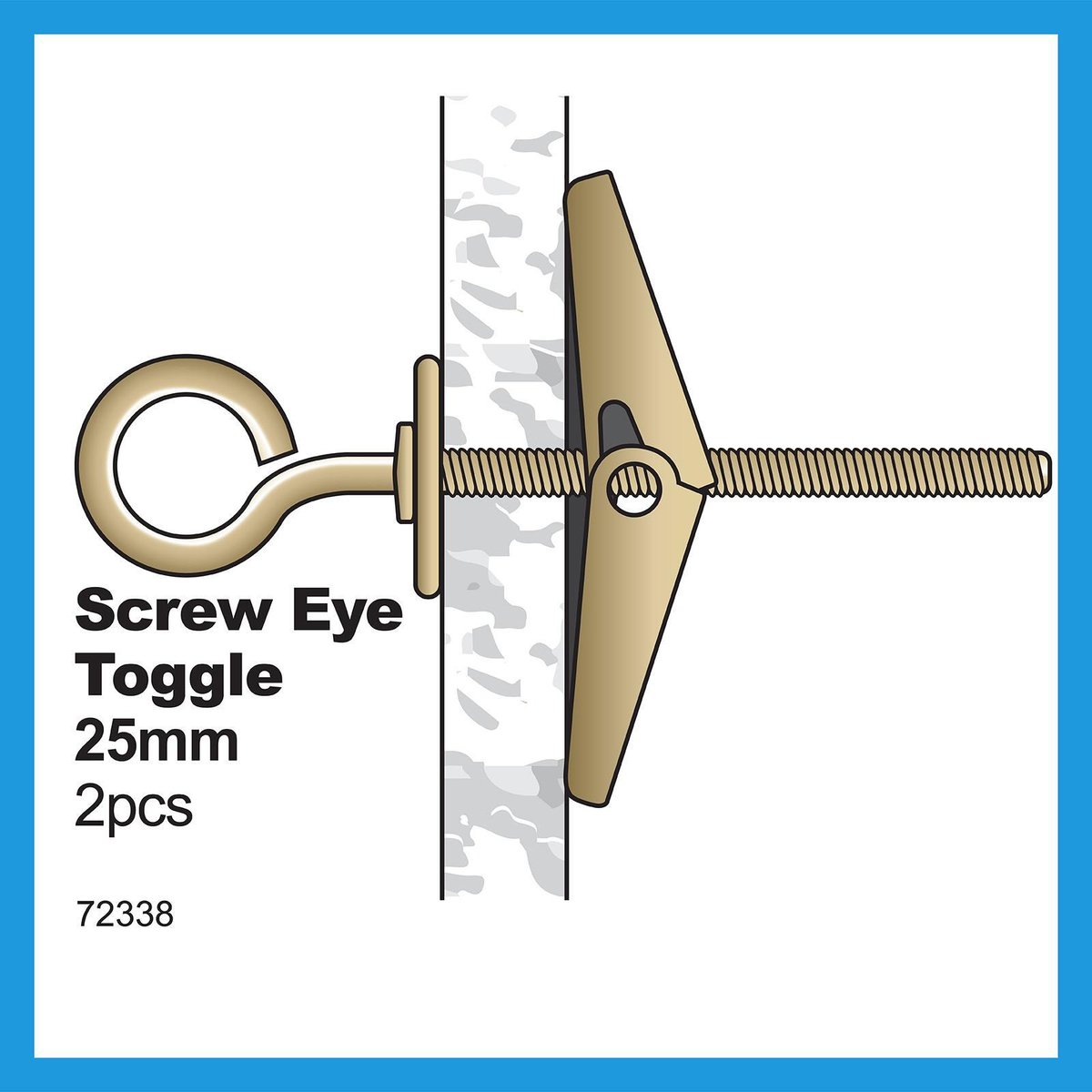 Everhang Screw Eye Toggle - 25mm - Steel - Plasterboard Fixing - SuperSaverAU - view 4