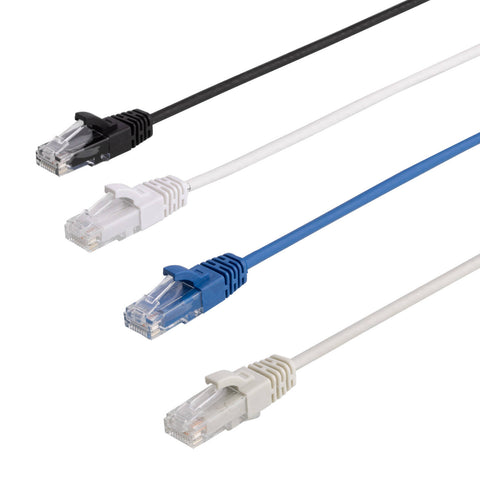 Antsig 15cm Ultra Thin CAT6A RJ45 Ethernet Cable 12 Pack - 10 Gigabit, Gold-Plated