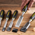 Stanley 5 Piece Essentials Chisel Set - 10mm to 32mm - Carbon Steel Blades - SuperSaverAU - view 4