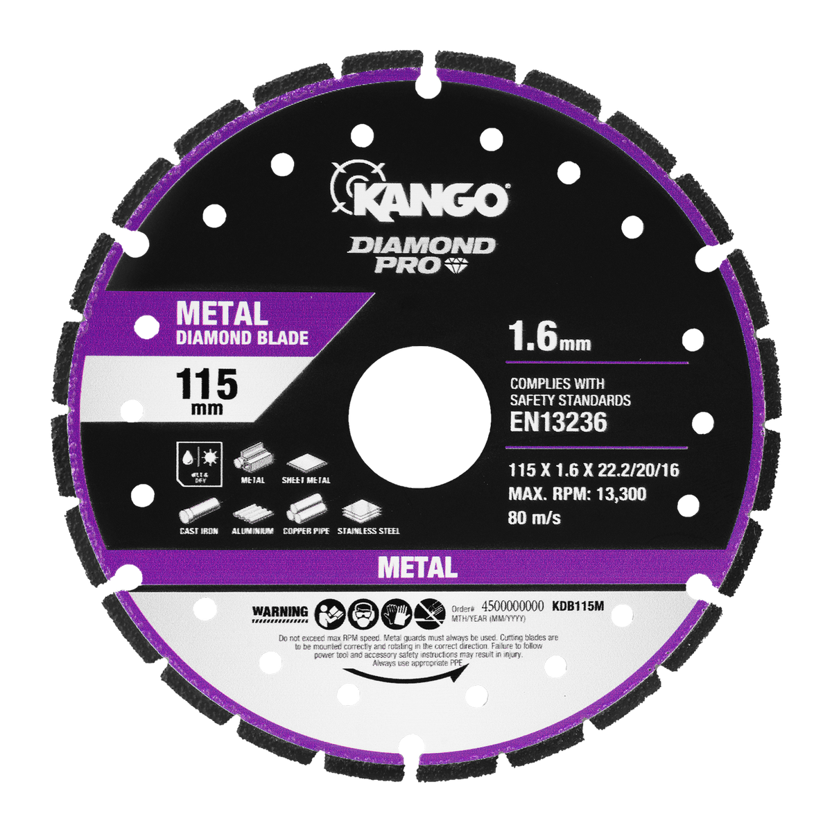 Kango 115mm Metal Diamond Blade - High Efficiency Cutting Tool - Durable - SuperSaverAU - view 3
