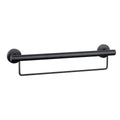 Evekare 600mm Black Towel Rail with Grab Rail - Stainless Steel - 250 kg Capacity - SuperSaverAU - view 1