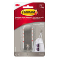 Command Medium Brushed Nickel Single Wall Hook 1 Pack