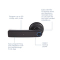 Gainsborough Mode Smart Lever Lock, Graphite Zinc Alloy, App Controlled & Waterproof