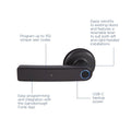 Gainsborough Graphite Mode Smart Lever Lock - RFID, Fingerprint, Keypad - 90mm x 195mm - Secure Access - SuperSaverAU - view 2