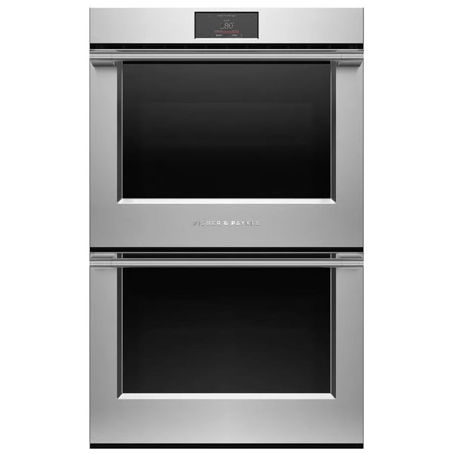 Fisher & Paykel Series 9 76cm Professional Pyrolytic Built-In Double Oven - 230L Stainless Steel - OB76DPPTX1