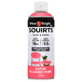 White Knight Squirts Fluro Pink Satin Spray Paint 310g Quick Dry - SuperSaverAU - view 1