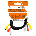 Antsig 3m Audio Visual Cable 3 RCA to 3 RCA - Durable Black PVC - 480i Video Output - SuperSaverAU - view 3