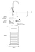 Billi B-3000 Chilled Filtered Water Tap - Round Slimline Gooseneck Dispenser - Chrome - 913000RCH