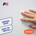 Permastik Medium Cosmo Wire Hooks - 6 Pack - Plastic - Removable Adhesive - SuperSaverAU - view 3