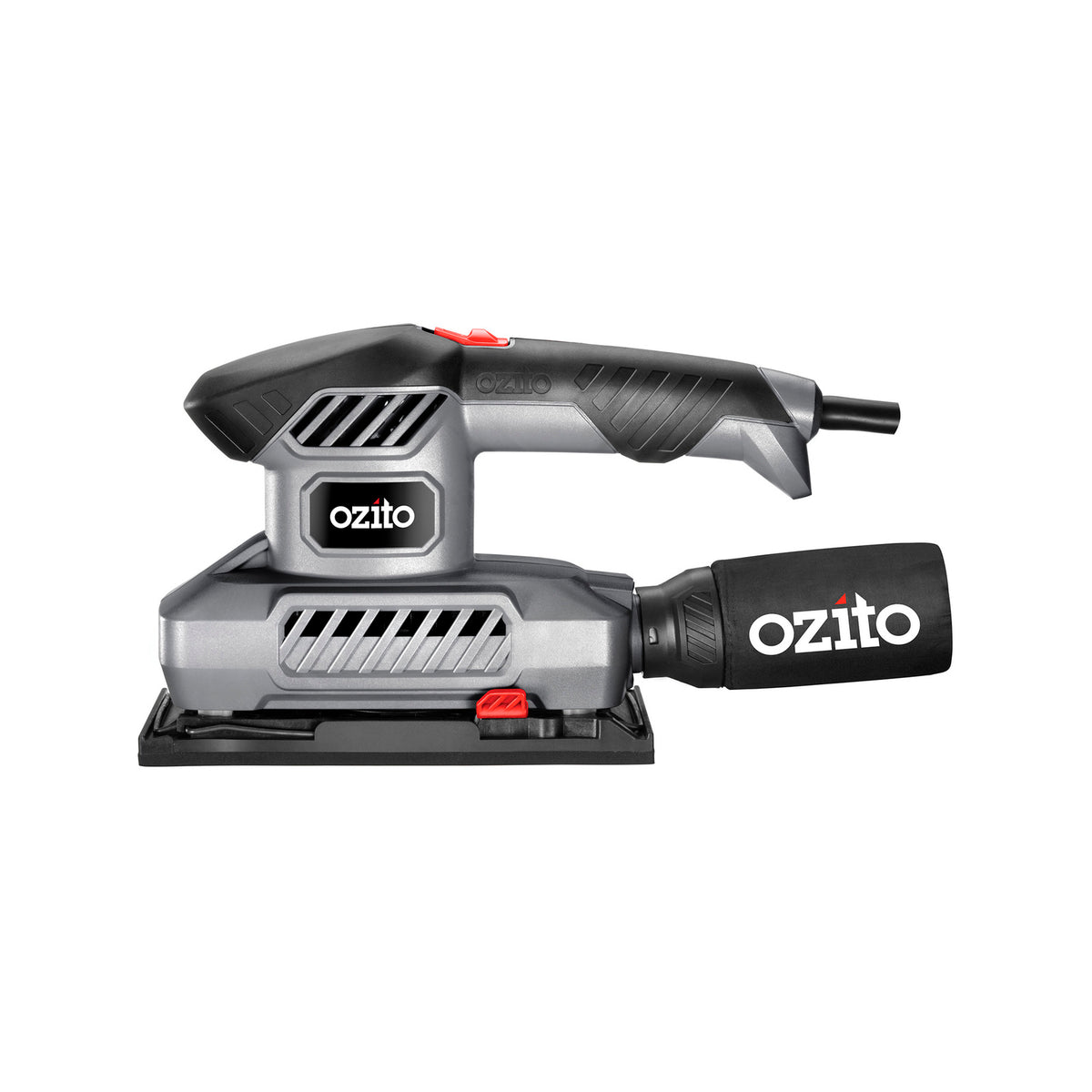 Ozito 150W 1/3 Sheet Finishing Sander TSS-3100 - 11000rpm, Dust Bag, Lock-On Button