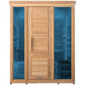 Revel Solaris 3-4 Person Traditional Sauna Cabin - Harvia Heater, Tempered Glass Door - R-TR-CABIN-3P
