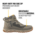 Dewalt Olive Forge Safety Work Boot Size 6 - Steel Cap - SRC Anti-Slip - Olive - SuperSaverAU - view 2