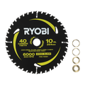 Ryobi 254mm 40T Mitre Saw Blade - Precision Cutting - Anti-Stick Coating - SuperSaverAU - view 1