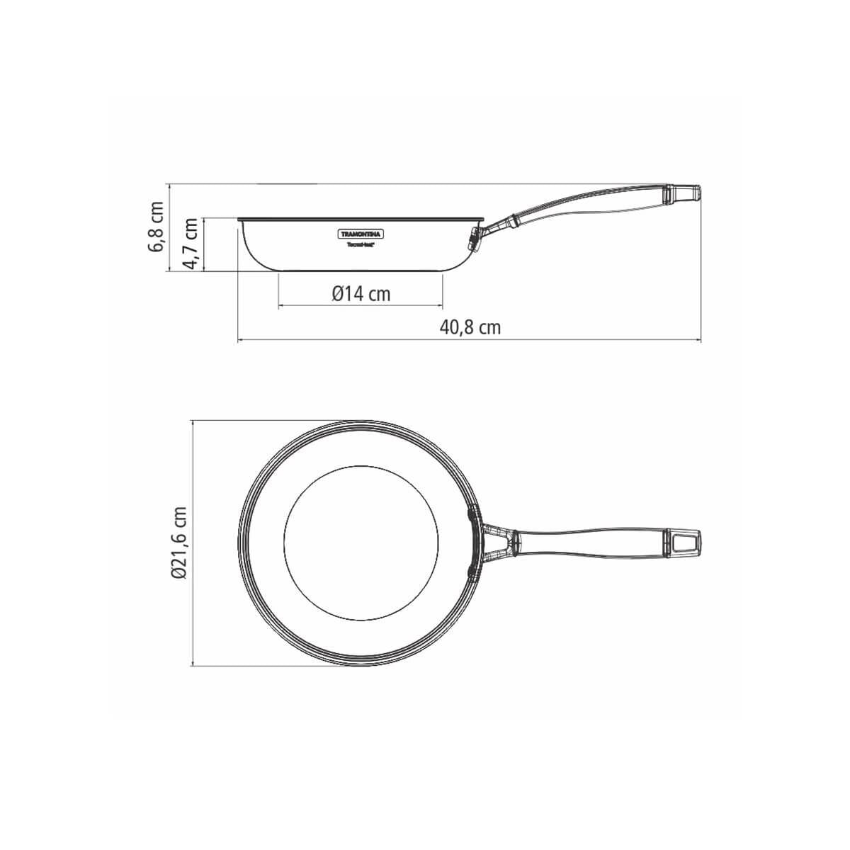 Tramontina Grano 20cm Tri-Ply Clad Non-stick Frying Pan - Starflon Premium - Induction - 62155207
