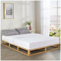 Zinus queen wooden pallet bed frame - solid pine wood, low profile, wooden slats - AU-WDBF-8Q