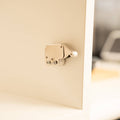 Taskmaster 37mm White Slimline Mini Latch - Push To Open Indoor