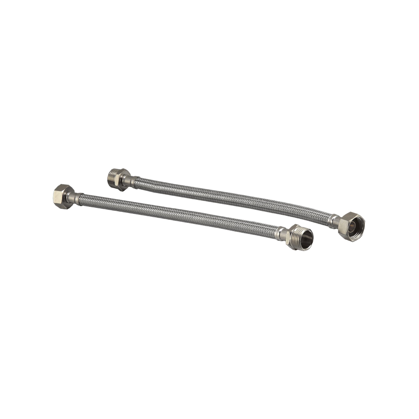 Kinetic 150mm Stainless Steel Flexible Braided Mixer Tap Extension 2 Pack 500kPa