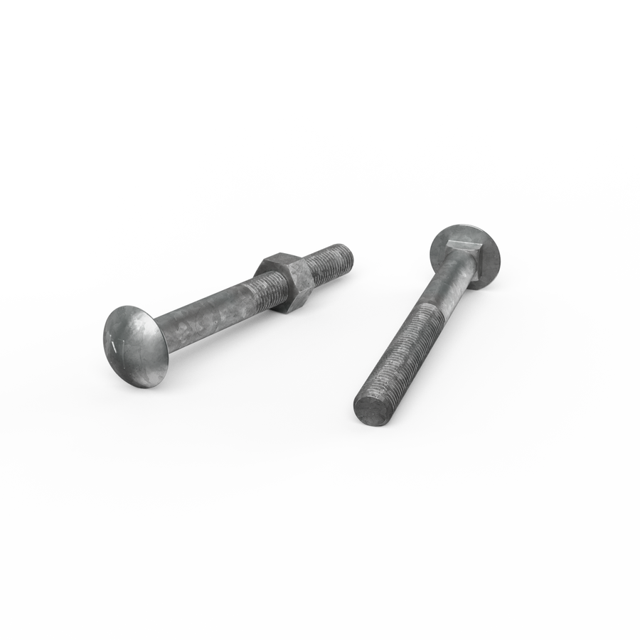 Zenith M16 x 150mm Hot Dip Galvanised Cup Head Bolts Nuts Each - SuperSaverAU - view 1