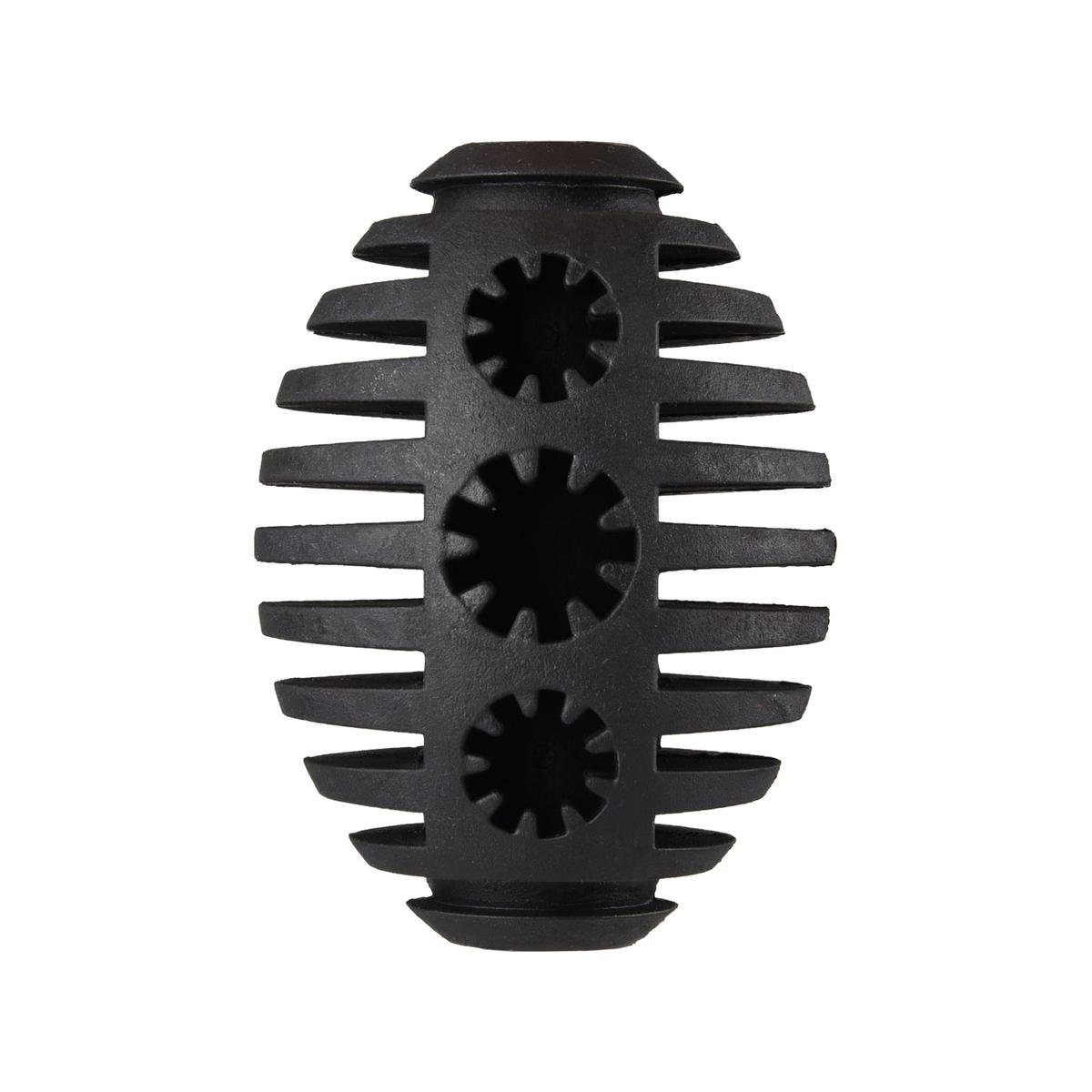 Gladiator Rugby Dog Toy - 10cm - Black - Durable Natural Rubber - Dental Care - SuperSaverAU - view 1