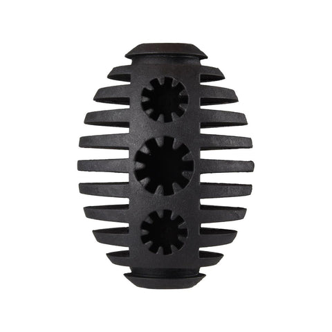 Gladiator Rugby Dog Toy - 10cm - Black - Durable Natural Rubber - Dental Care - SuperSaverAU - view 1