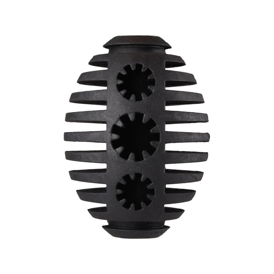 Gladiator Rugby Dog Toy - 10cm - Black - Durable Natural Rubber - Dental Care - SuperSaverAU - view 1