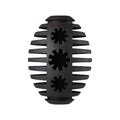 Gladiator 10cm Black Rubber Rugby Dog Toy - Treat-Fillable Chew & Fetch Ball