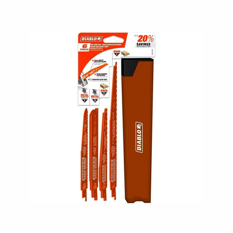 Diablo 6 Piece Demolition Reciprocating Blade Set - Bi-Metal - Durable - SuperSaverAU - view 1